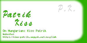 patrik kiss business card